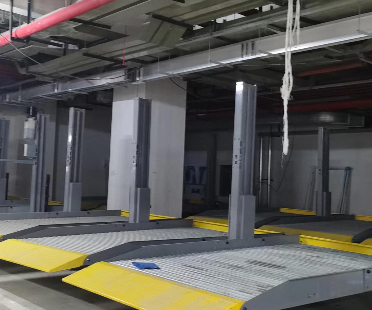 南溪区二层升降式机械立体停车设备过验收