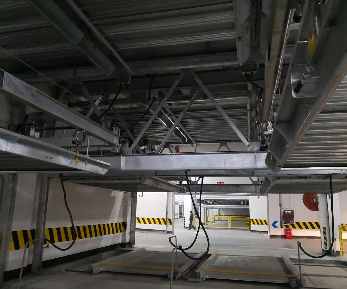 剑阁县负二正三地坑式PSH5D2五层升降横移机械式立体停车设备